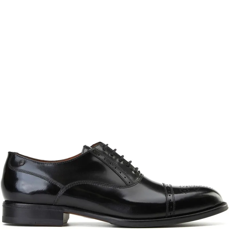 Franklin Hi Shine Brogue Shoes Black sold by Base London