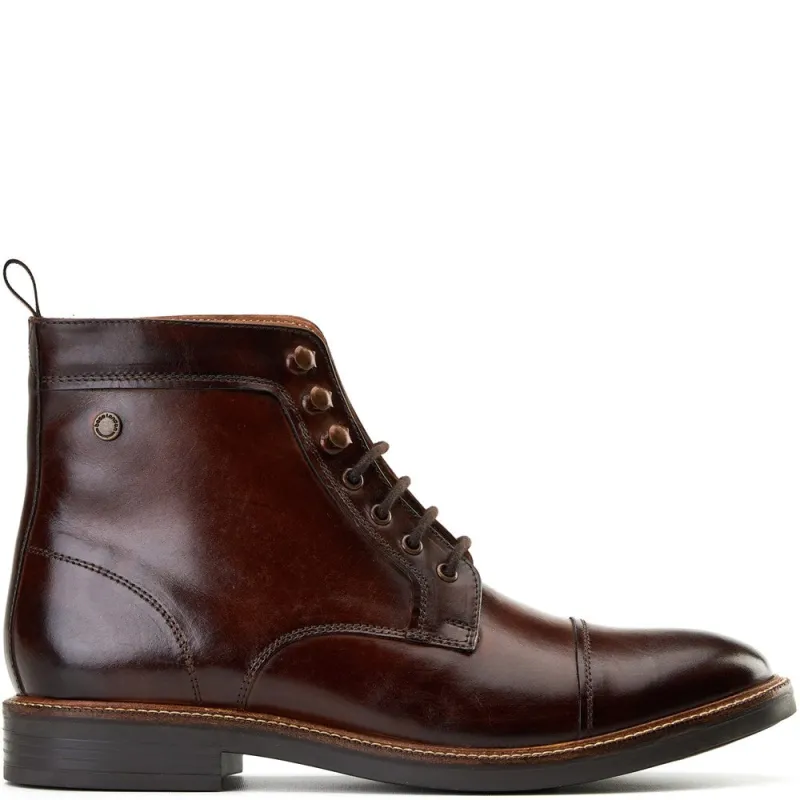 Plymouth Washed Toe Cap Boots Brown sold by Base London