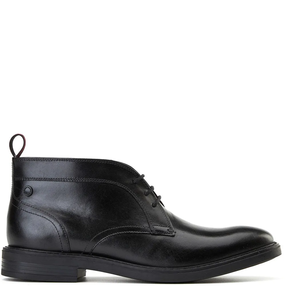 Lincoln Waxy Chukka Boots Black sold by Base London