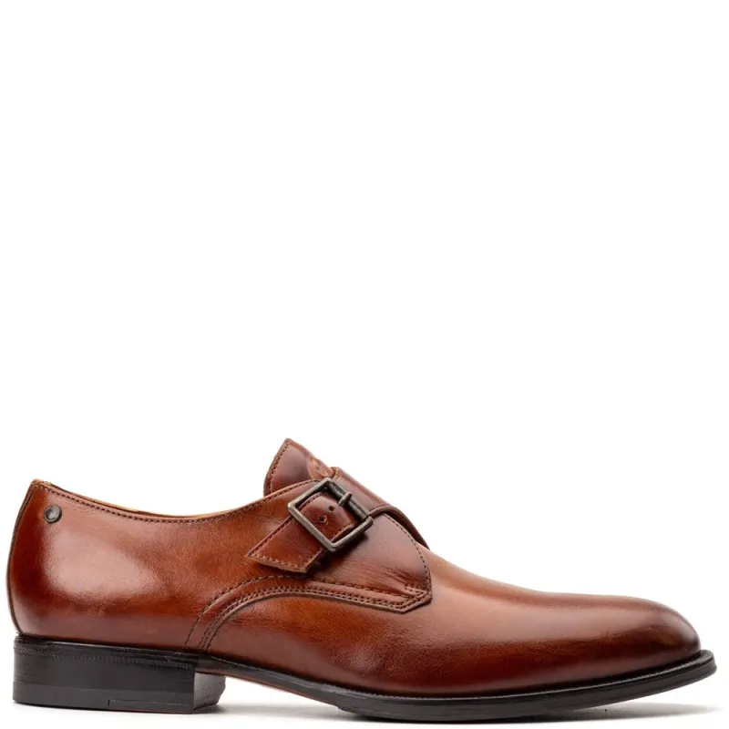 Faraday Washed Monk Strap Tan sold by Base London