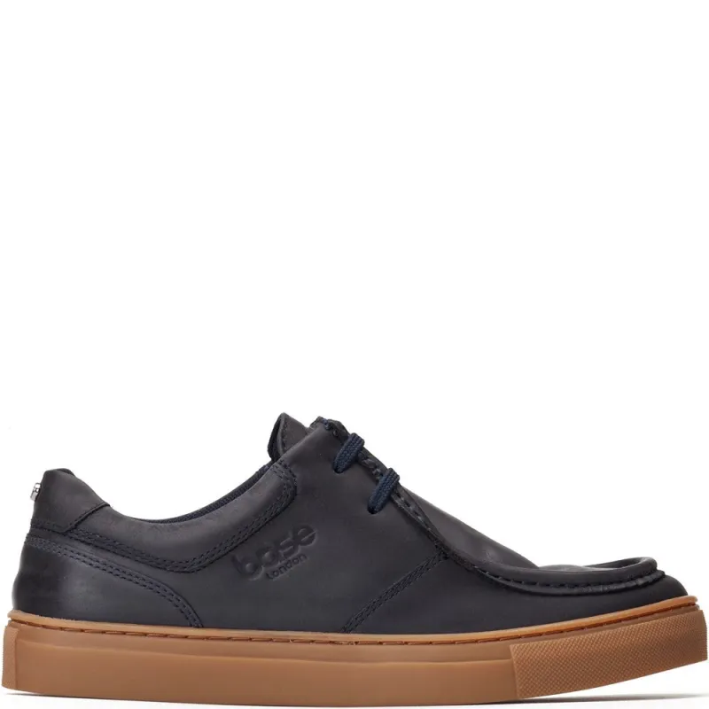 Dalston Moc Toe Trainers Navy sold by Base London