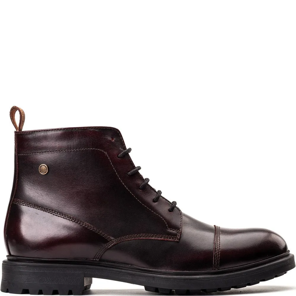 Boulton Toe Cap Boots Bordo sold by Base London