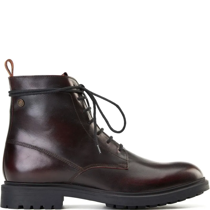 Brunel Lace-up Boots Bordo sold by Base London