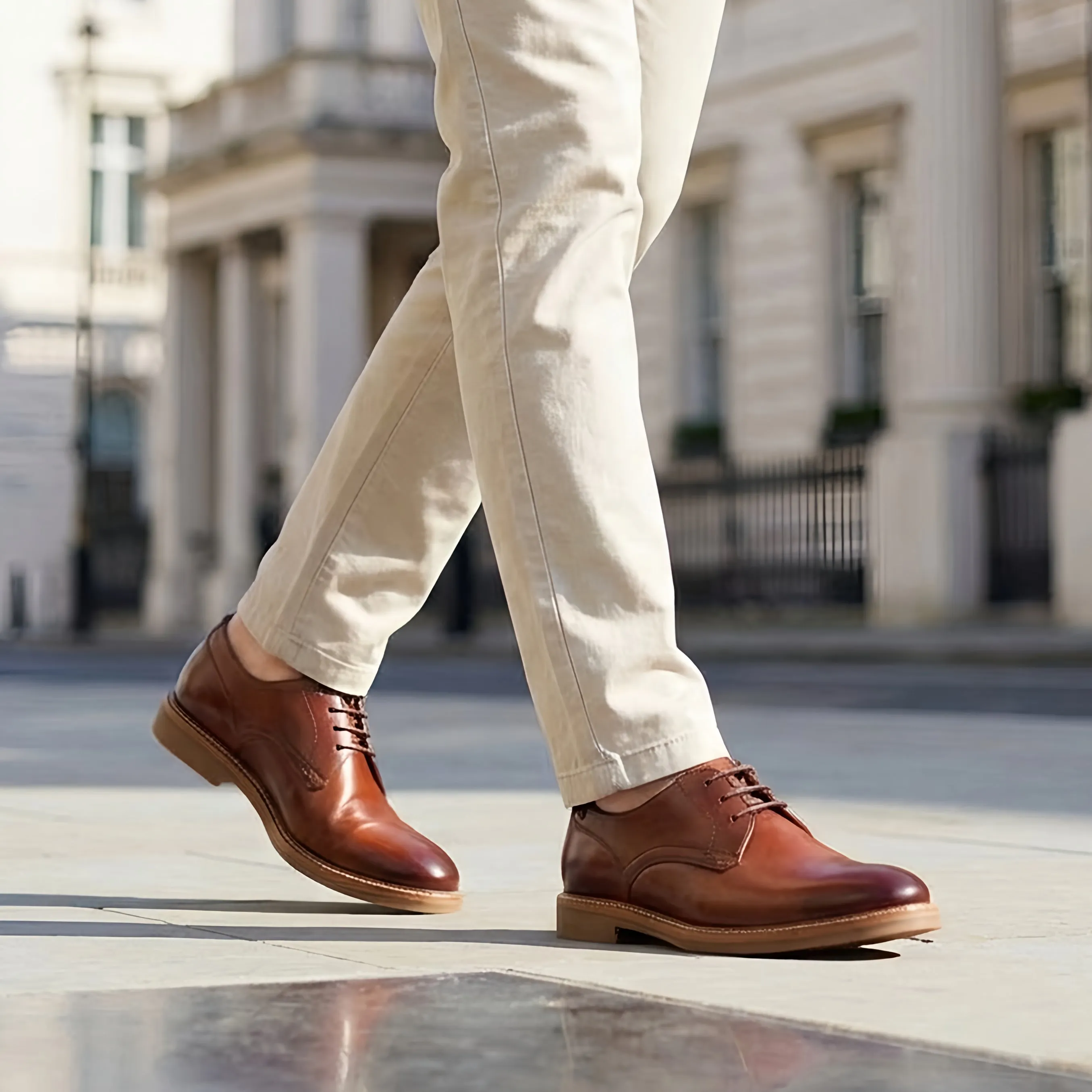 Strand Leather Derby Shoes Tan sold by Base London product image thumbnail 2