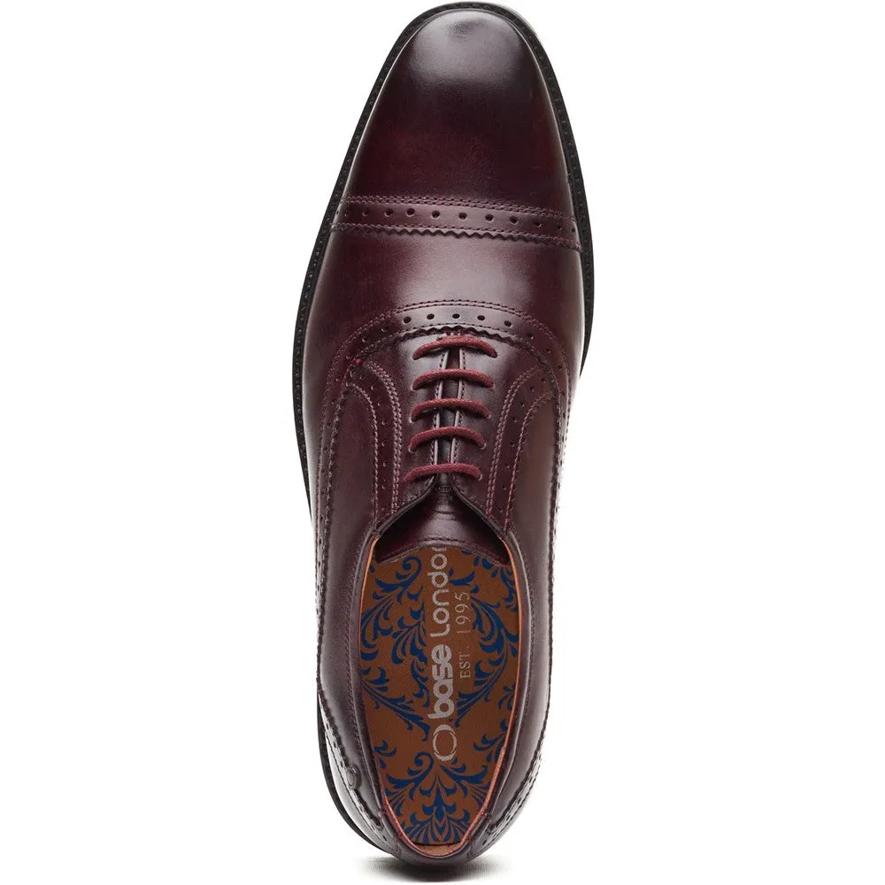 Ascot Leather Oxford Brogue Shoes Bordo sold by Base London product image thumbnail 5