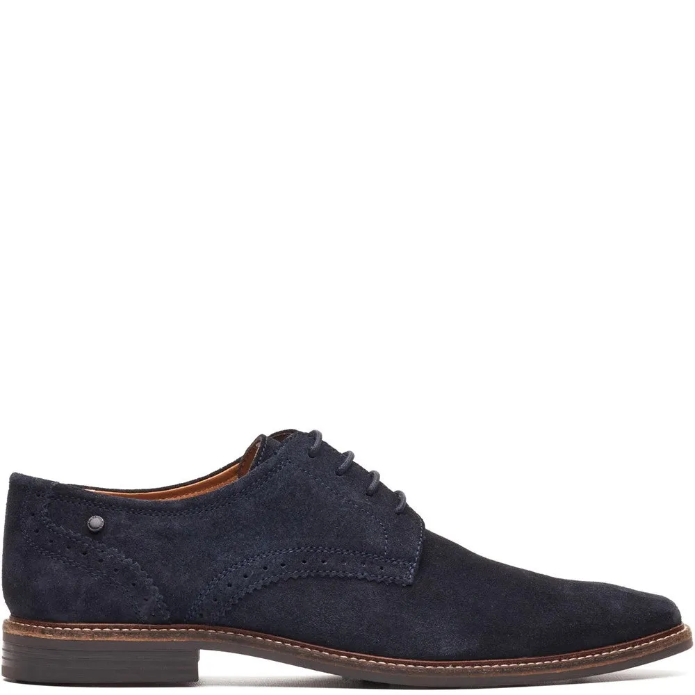 Eton Suede Derby Shoes Navy sold by Base London