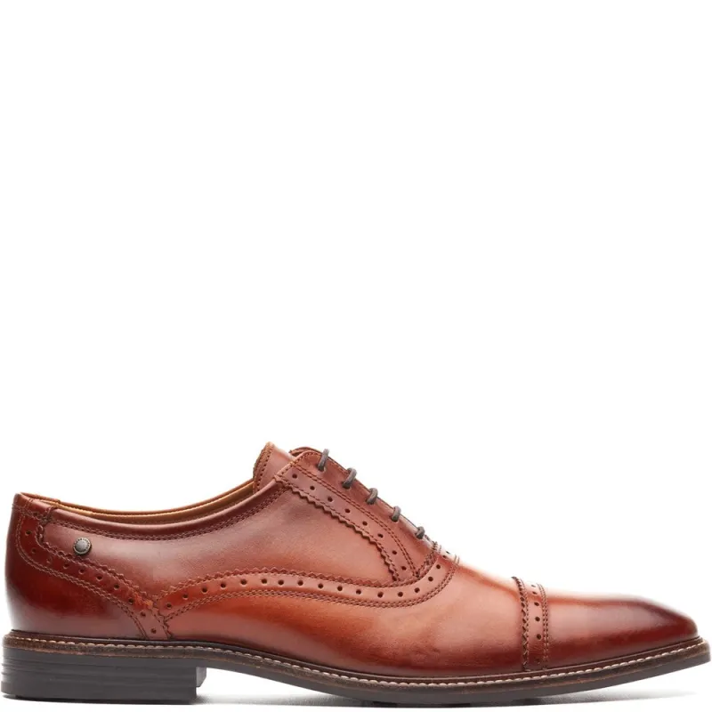 Ascot Leather Oxford Brogue Shoes Tan sold by Base London