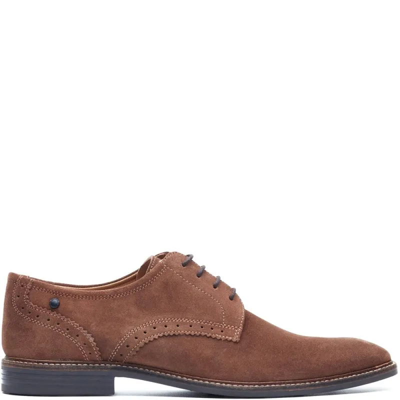 Eton Suede Derby Shoes Caramel sold by Base London