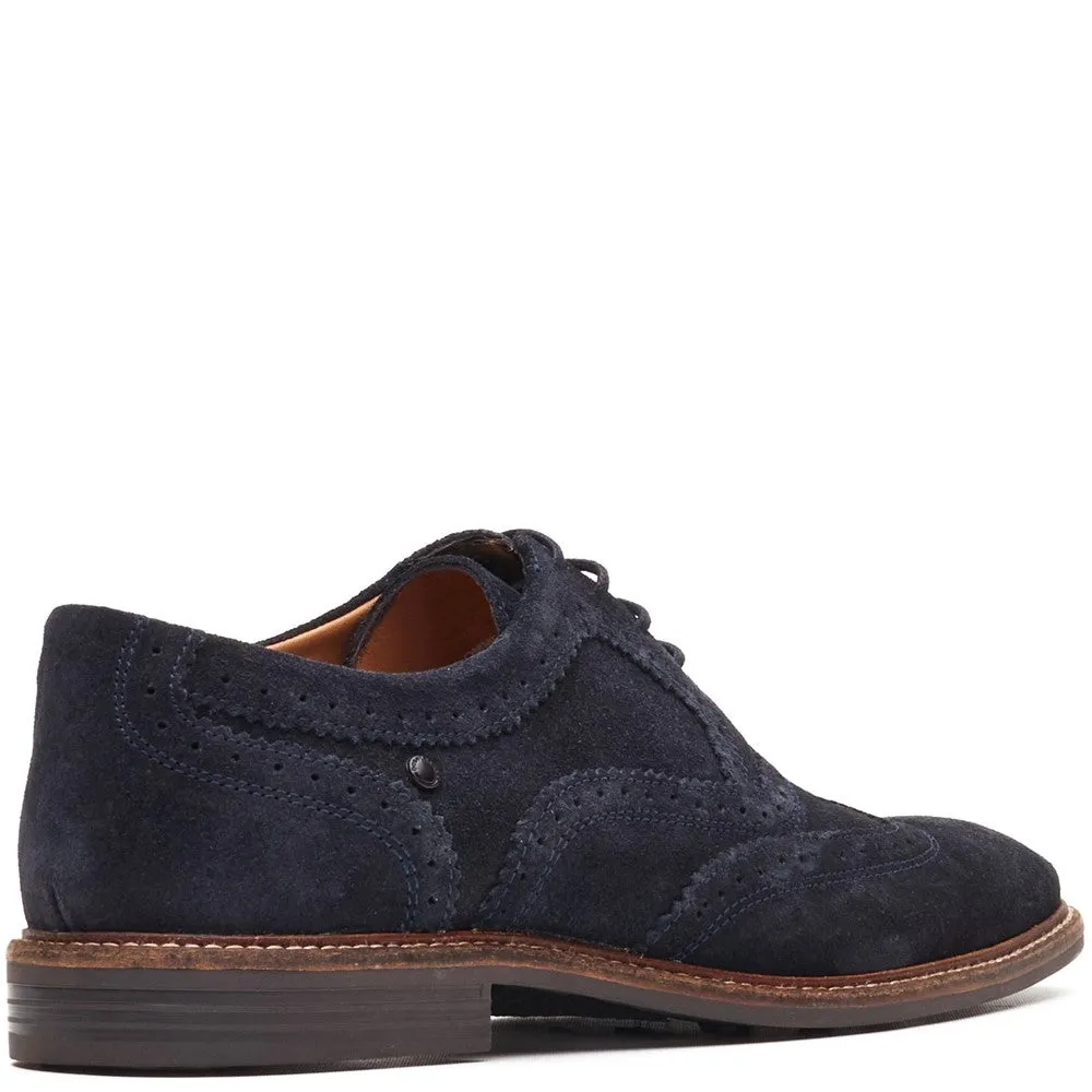 Clarence Suede Brogue Shoes Navy sold by Base London product image thumbnail 3