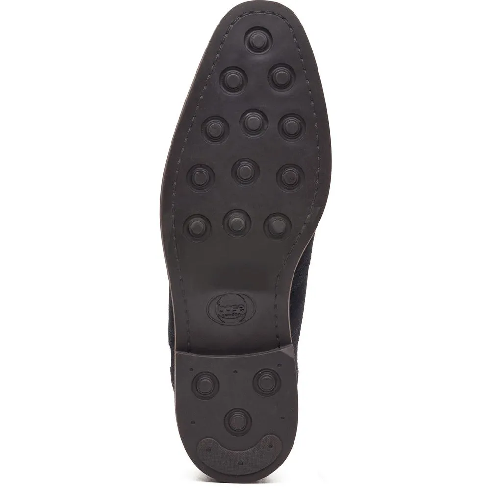 Clarence Suede Brogue Shoes Navy sold by Base London product image thumbnail 4