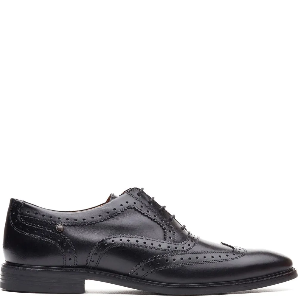 Clarence Leather Brogue Shoes Black sold by Base London