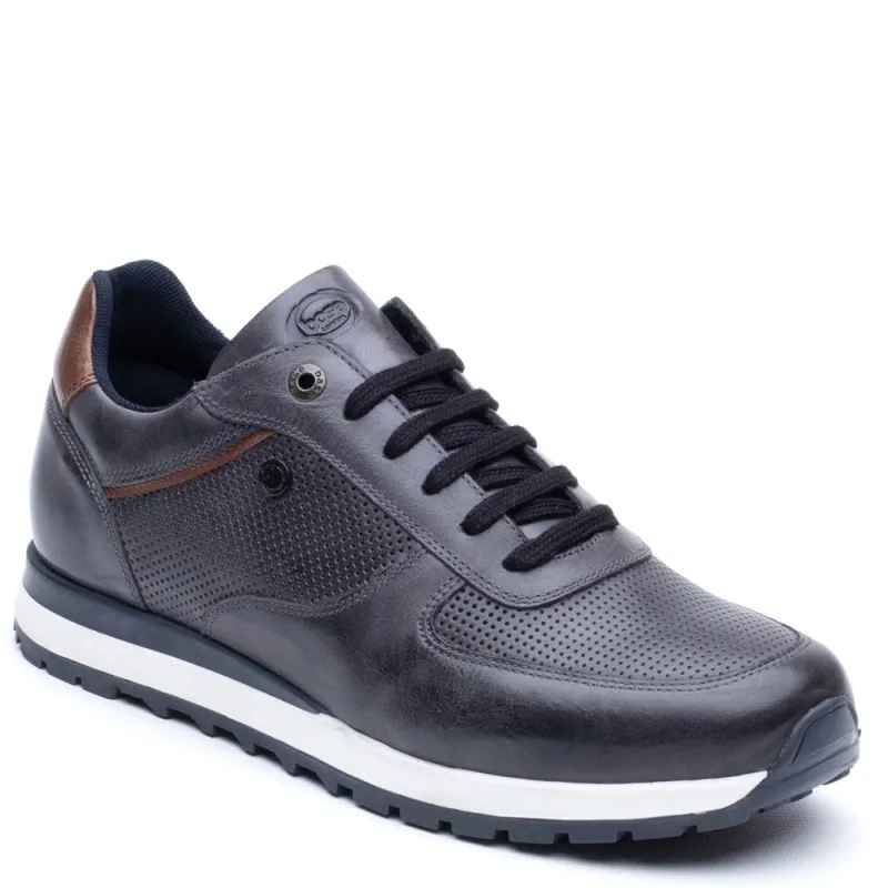 Lancaster Leather Trainer Navy made by Base London