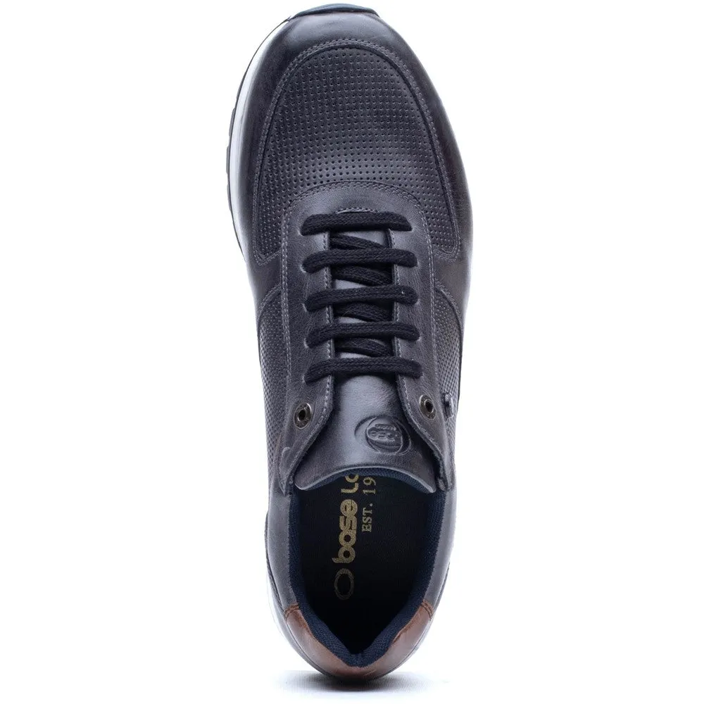 Lancaster Leather Trainer Navy sold by Base London product image thumbnail 4