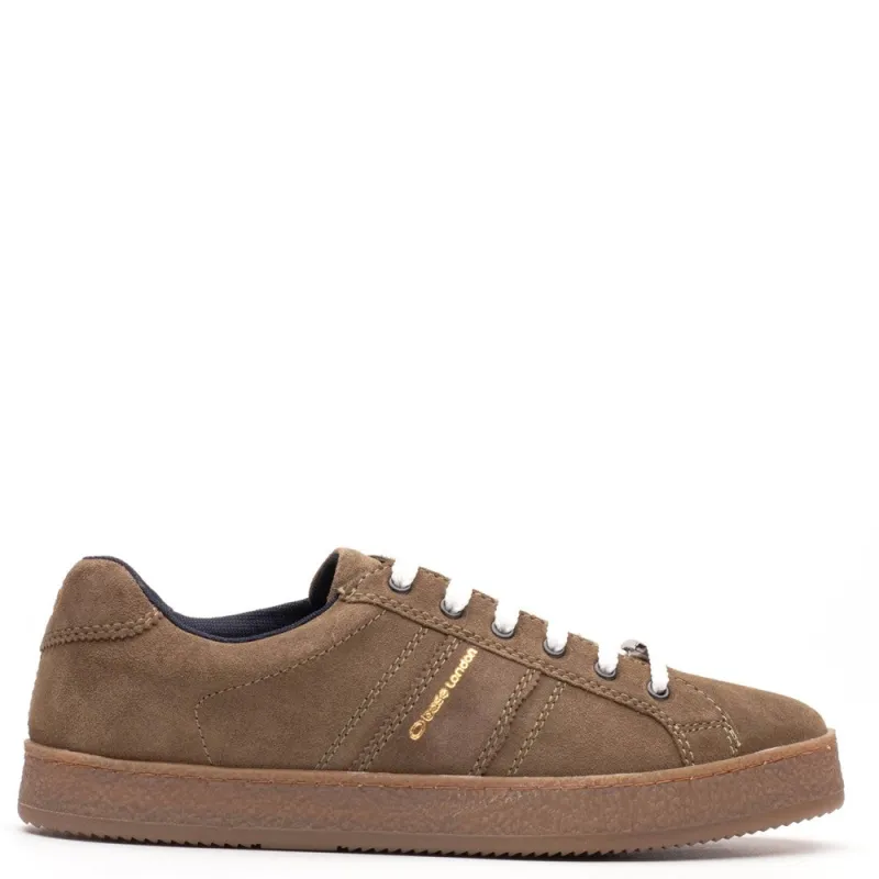Hopper Suede Trainer Moss made by Base London