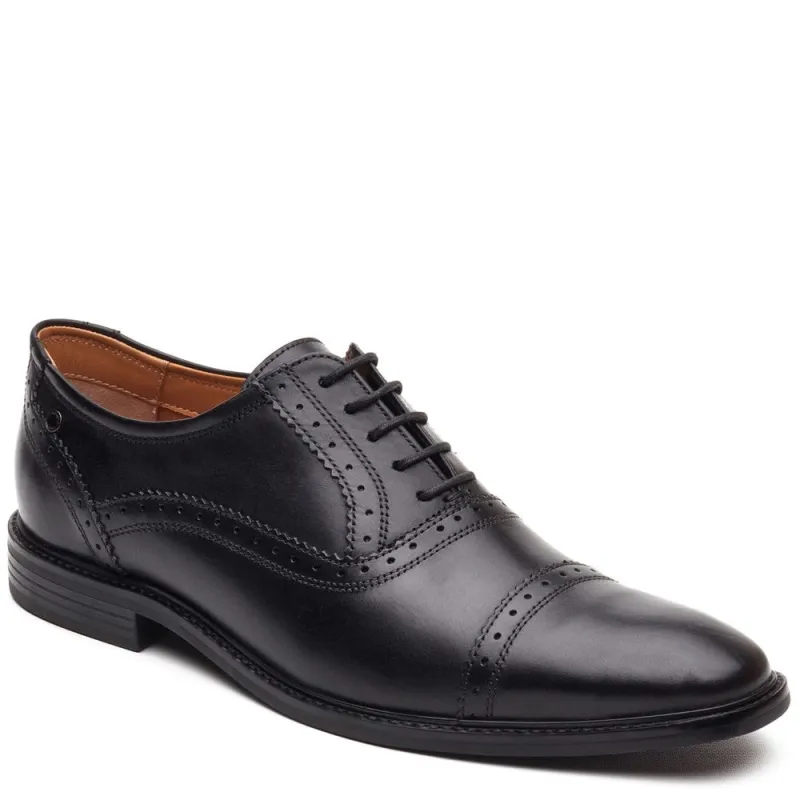 Ascot Leather Oxford Brogue Shoes Black sold by Base London