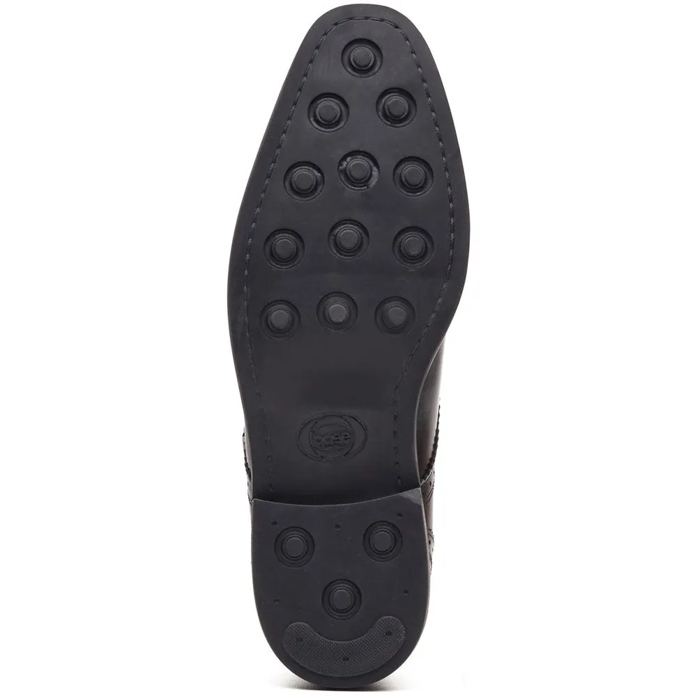 Henley Leather Double Monk Shoes Black sold by Base London product image thumbnail 3