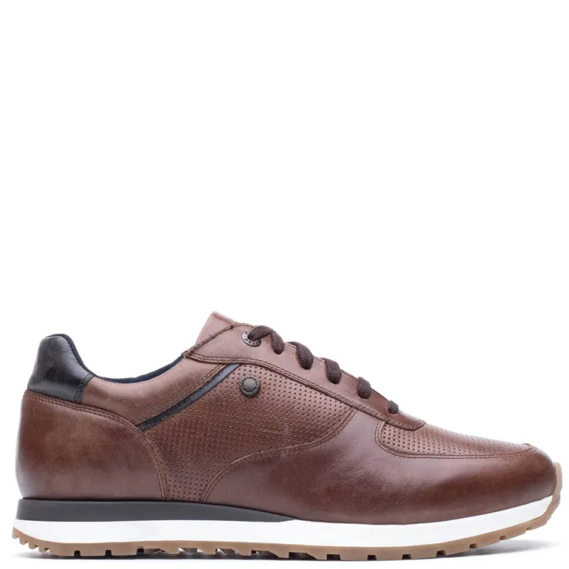 Lancaster Leather Trainer Brown made by Base London