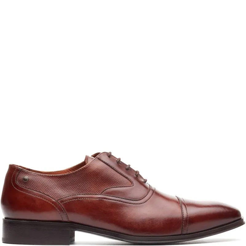 Portico Leather Toe Cap Oxford Shoes Tan made by Base London