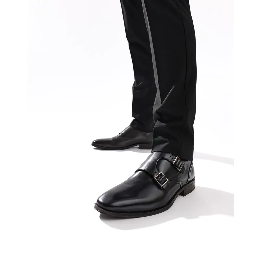 Cleric Leather Double Monk Shoes Black sold by Base London product image thumbnail 2