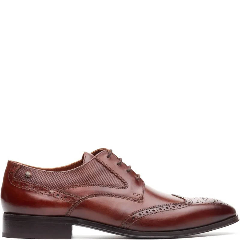 Steeple Leather Brogue Shoes Tan made by Base London
