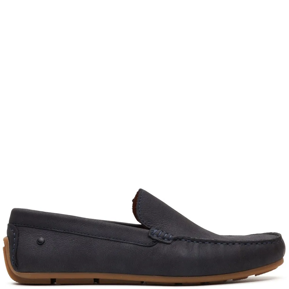 Moss Leather Driver Navy sold by Base London