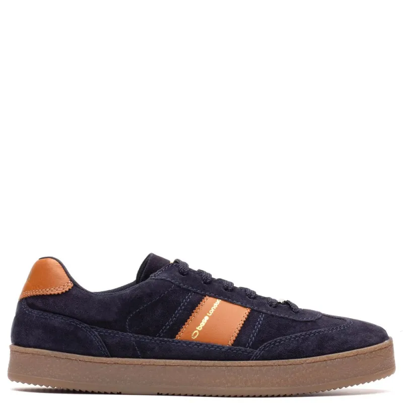 Banksy Suede Trainer Navy sold by Base London