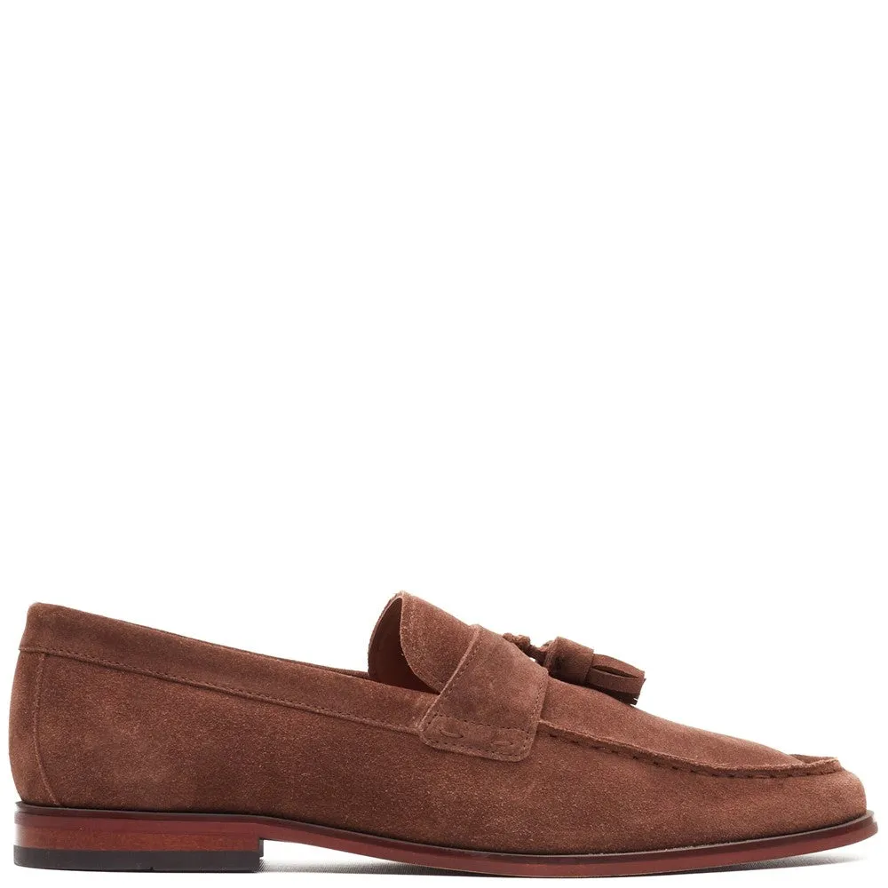 Flint Suede Tassle Loafer Tan sold by Base London