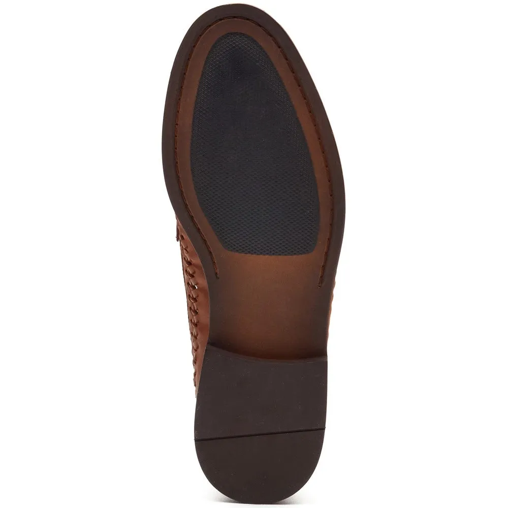 Bracken Leather Weave Loafer Tan sold by Base London product image thumbnail 4