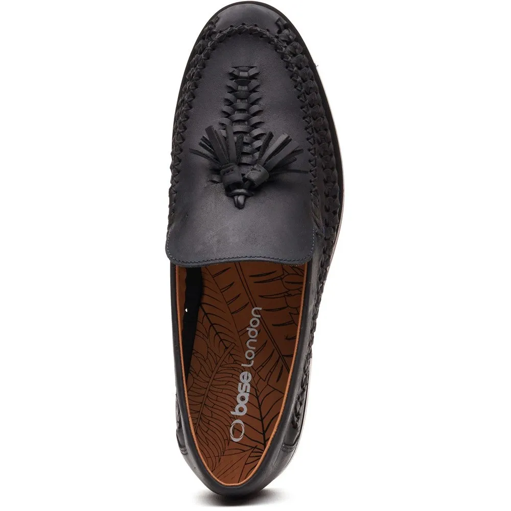 Bracken Leather Weave Loafer Navy sold by Base London product image thumbnail 5