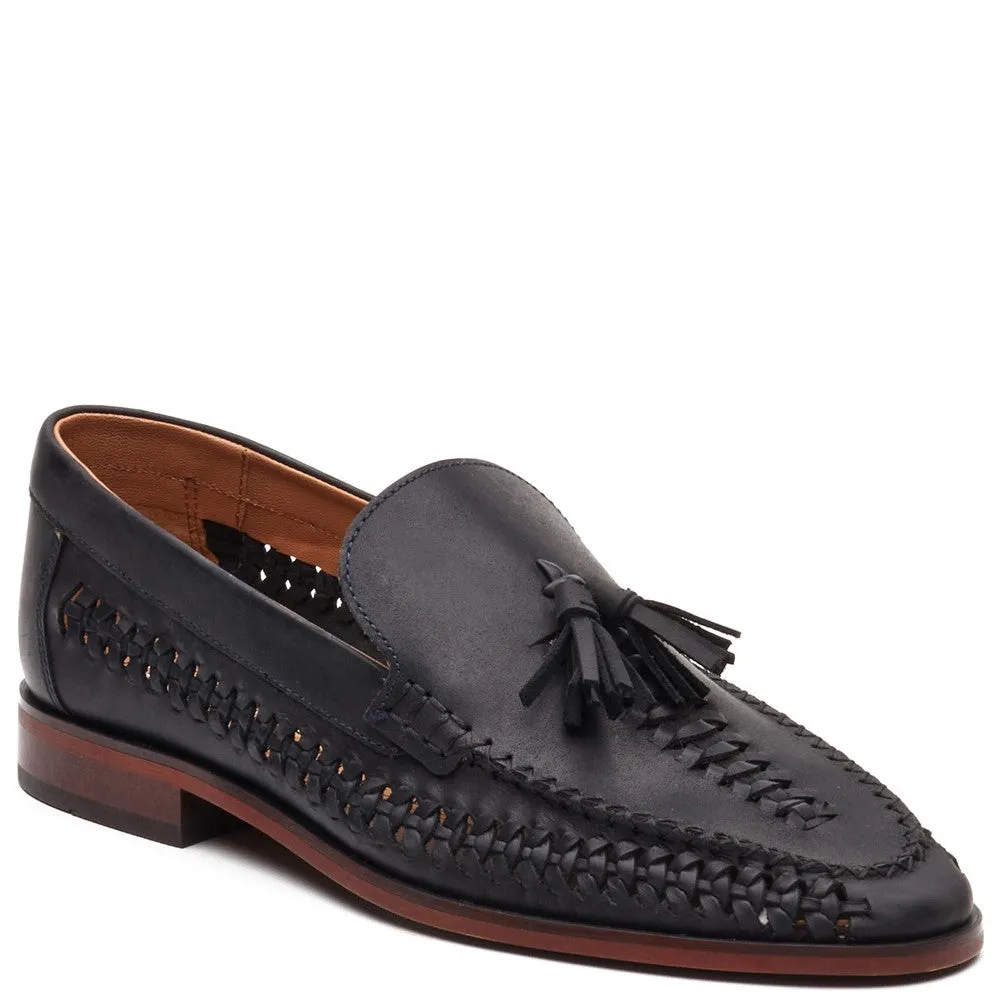 Bracken Leather Weave Loafer Navy sold by Base London product image thumbnail 2