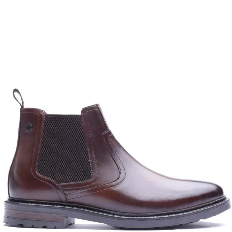 Smith Waxy Chelsea Boots Brown made by Base London