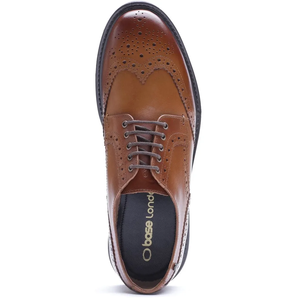 Tanner Waxy Brogue Shoes Tan sold by Base London product image thumbnail 5