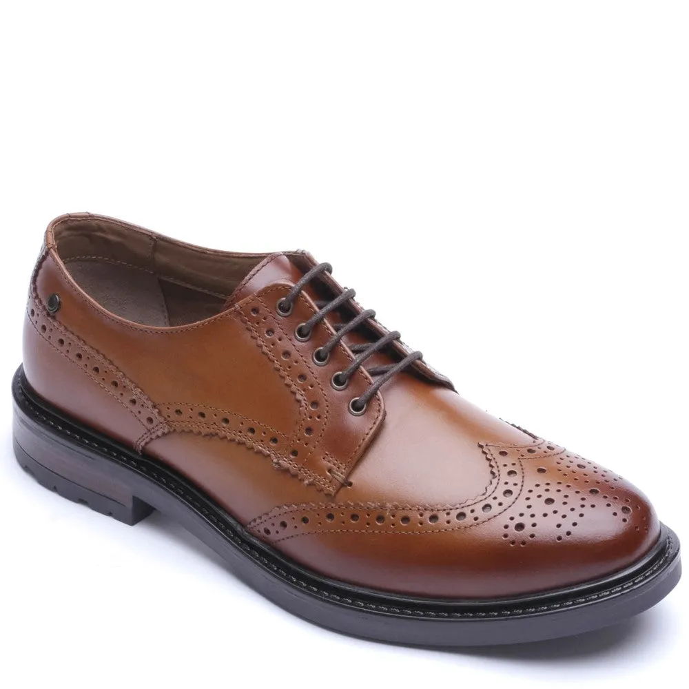 Tanner Waxy Brogue Shoes Tan sold by Base London product image thumbnail 2