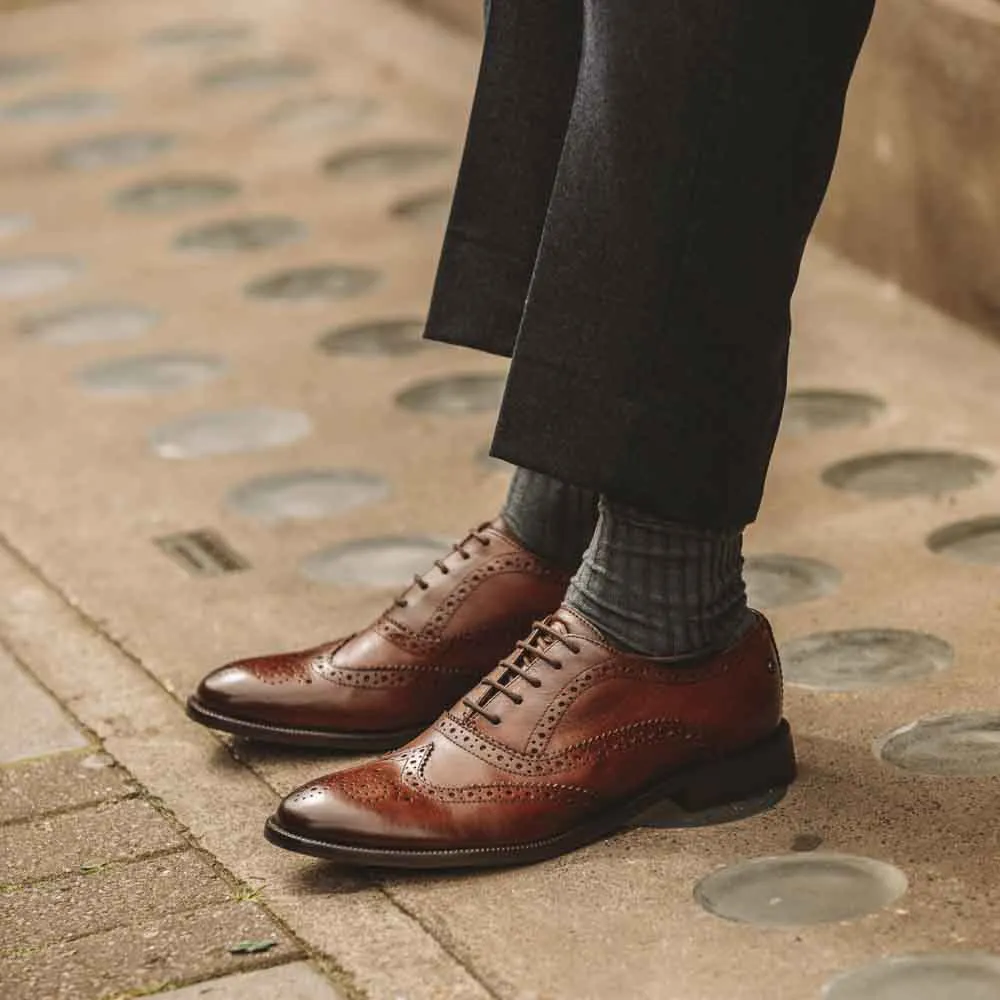 Darcy Burnished Brogue Shoes sold by Base London product image thumbnail 3