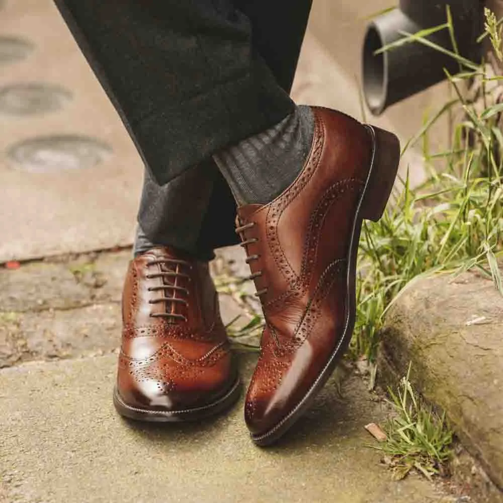 Darcy Burnished Brogue Shoes sold by Base London product image thumbnail 4