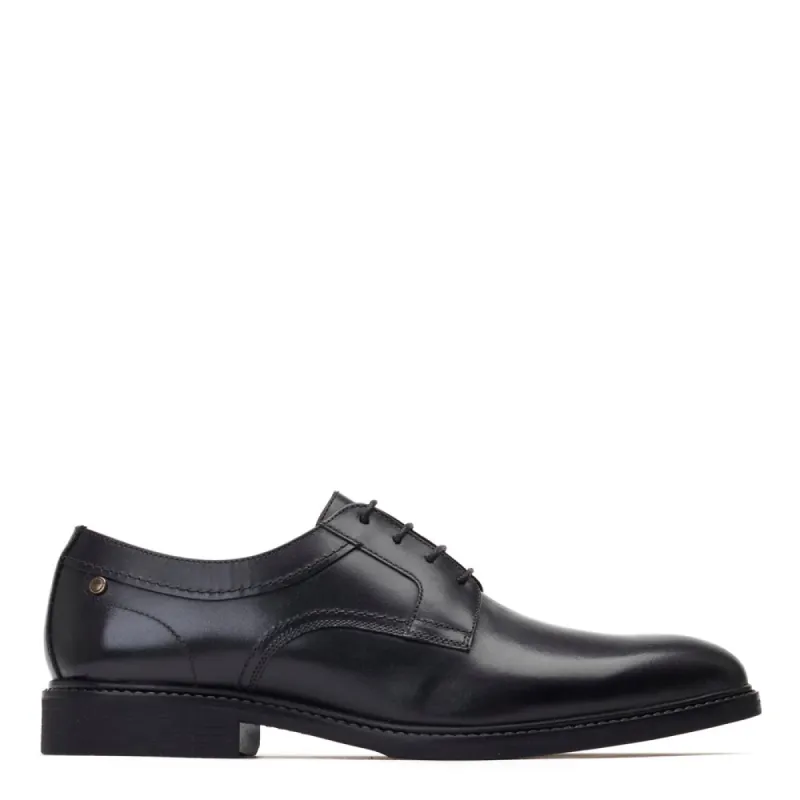 Drake Waxy Derby Shoes Black sold by Base London