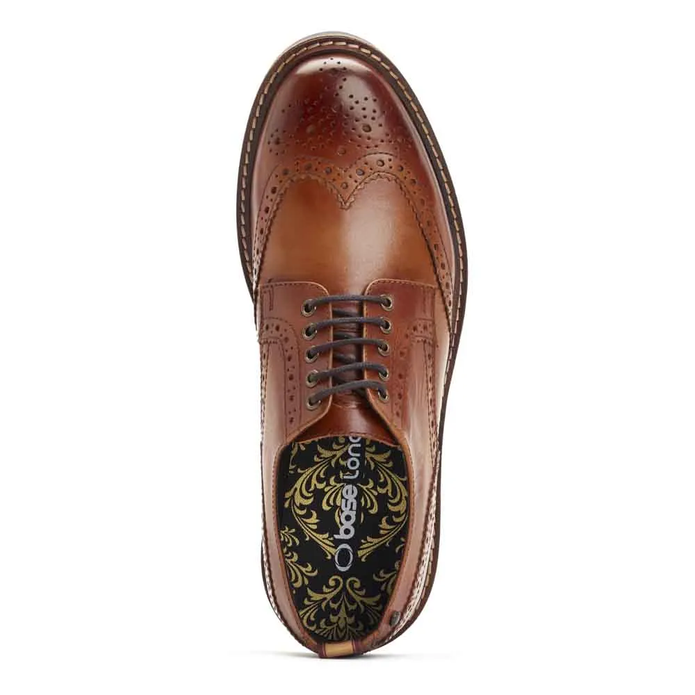 Jagger Burnished Brogue Shoes Tan sold by Base London product image thumbnail 4