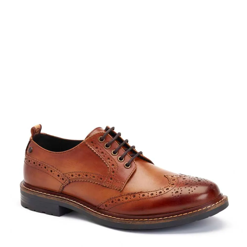 Jagger Burnished Brogue Shoes Tan sold by Base London product image thumbnail 2