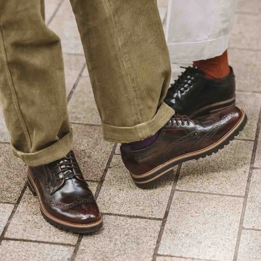Gibbs Hi Shine Brogue Shoes Bordo sold by Base London product image thumbnail 4