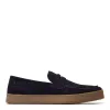 Claude Suede Penny Loafers sold by Base London