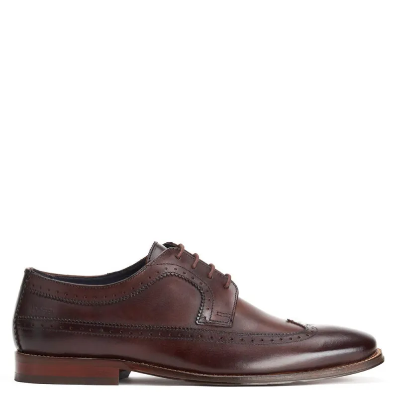 Havisham Washed Brogue Shoes Brown sold by Base London