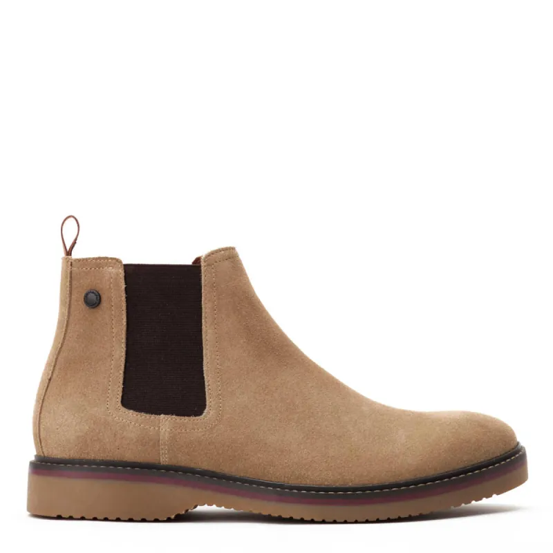 Hooper Suede Chelsea Boots Sand sold by Base London