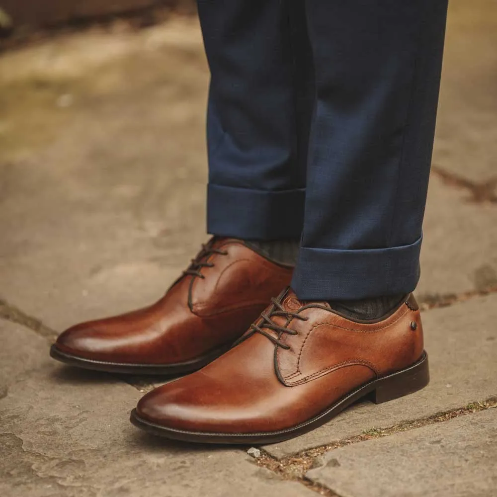 Bertie Burnished Derby Shoes Tan sold by Base London product image thumbnail 3