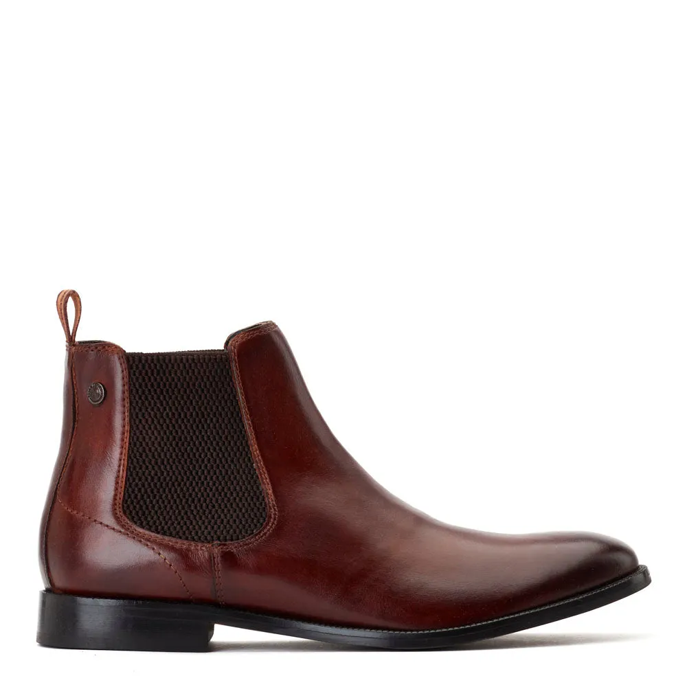 Carson Burnished Chelsea Boots Tan sold by Base London