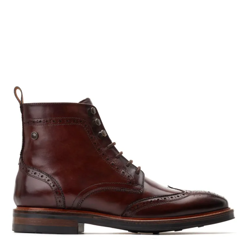 Pembroke Washed Brogue Boots sold by Base London