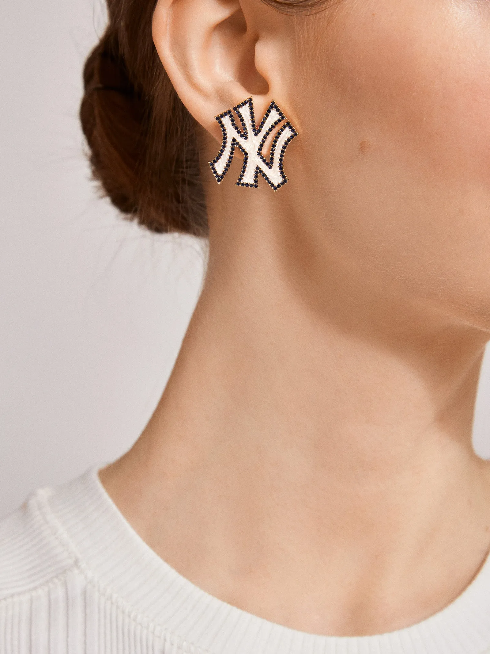 MLB Statement Stud Earrings - New York Yankees sold by BaubleBar product image thumbnail 2