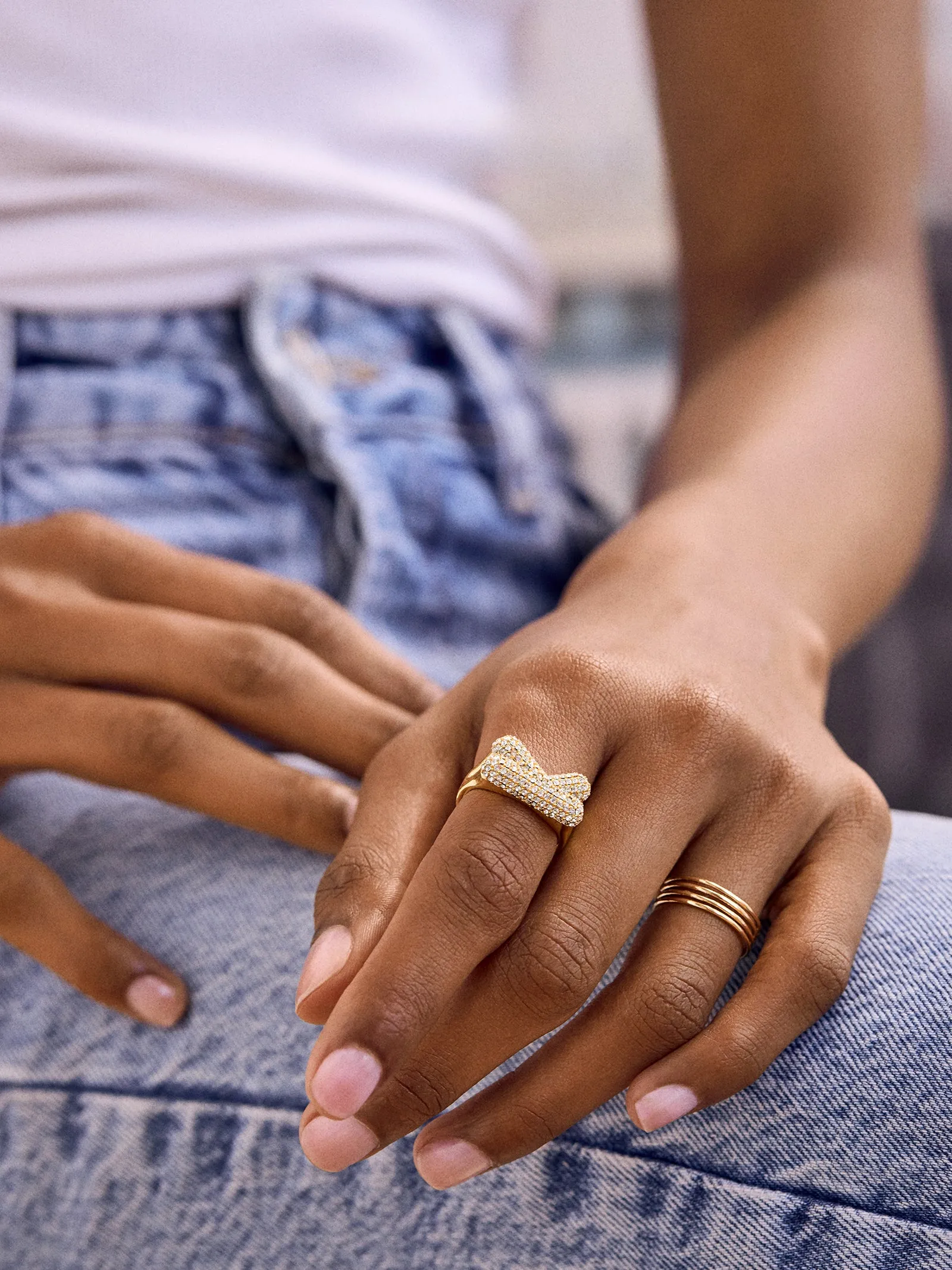 Bubble Initial Ring - L sold by BaubleBar product image thumbnail 2