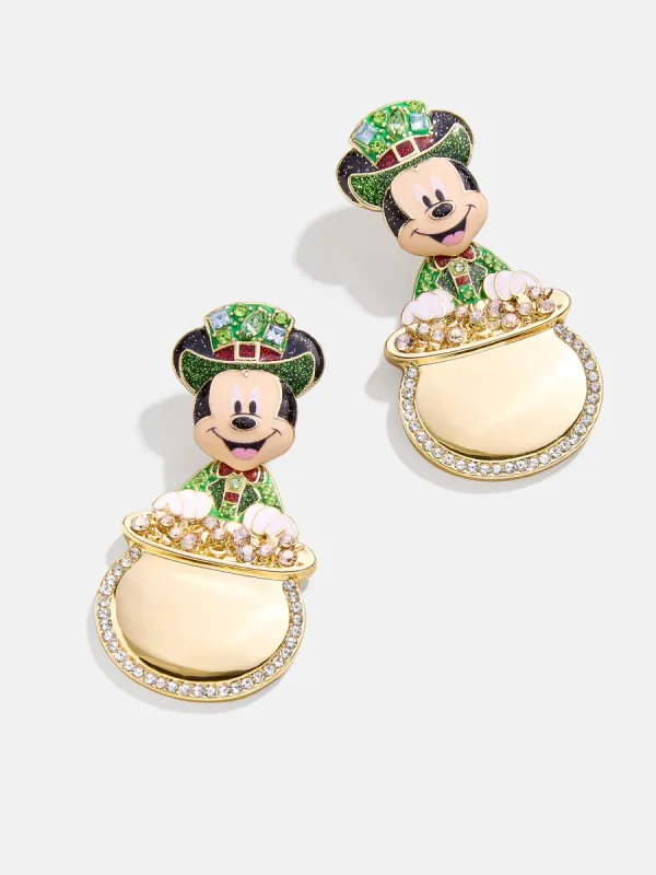 Mickey Mouse disney Pot Of Gold Earrings - Green/Gold made by BaubleBar