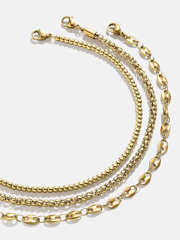 Baylin Anklet Set - Gold sold by BaubleBar