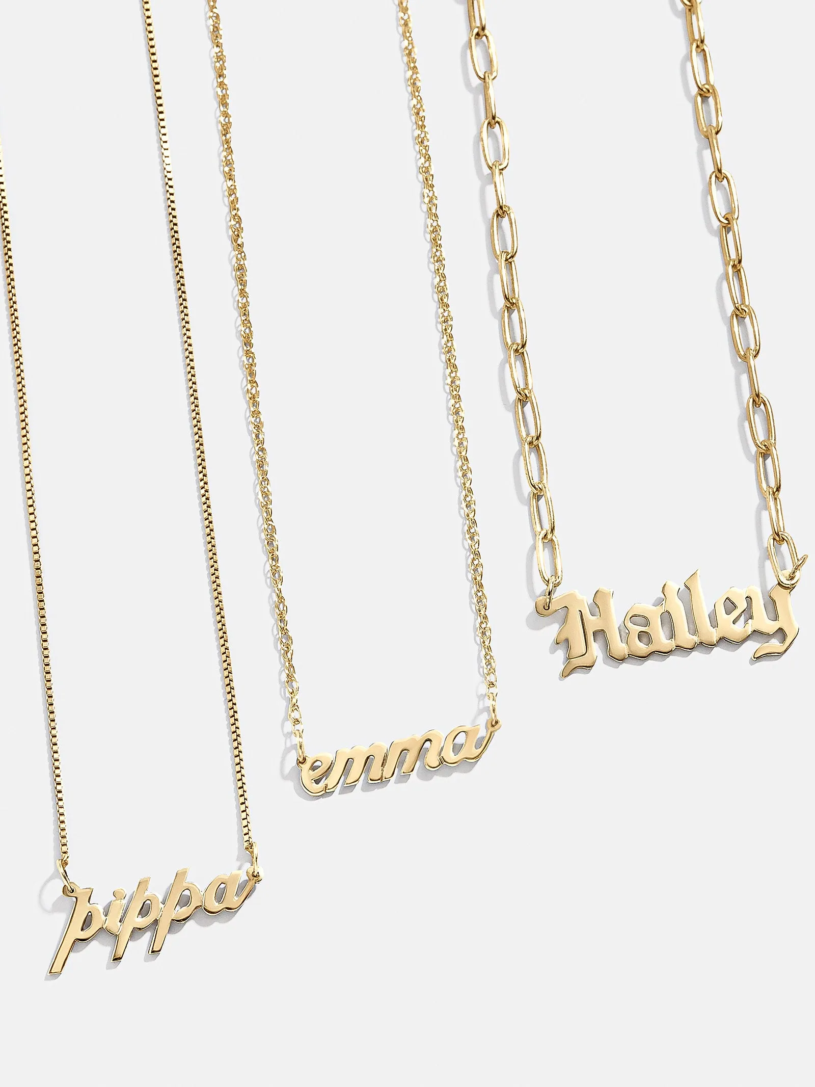 14K Gold Custom Nameplate Necklace - Gold sold by BaubleBar